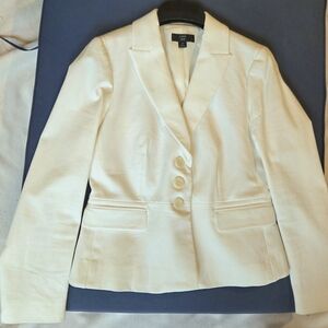J. Crew 365 White Women's Blazer Suit Jacket Size 4 Petite